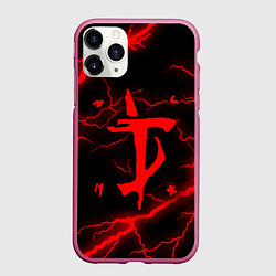 Чехол iPhone 11 Pro матовый DOOM ETERNAL, цвет: 3D-малиновый