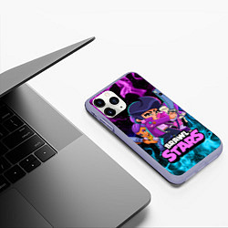 Чехол iPhone 11 Pro матовый BRAWL STARS BIBI, цвет: 3D-светло-сиреневый — фото 2