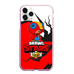 Чехол iPhone 11 Pro матовый BRAWL STARS LEON, цвет: 3D-розовый