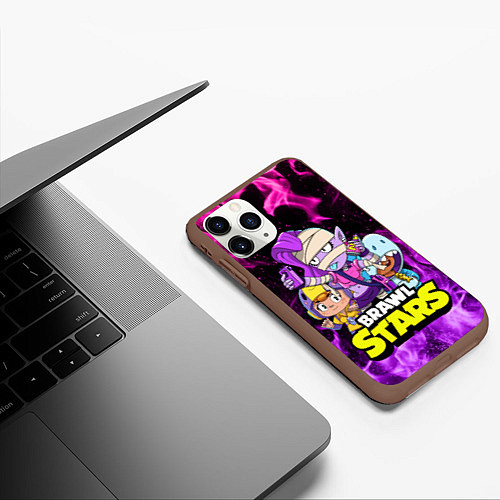 Чехол iPhone 11 Pro матовый BRAWL STARS EMZ / 3D-Коричневый – фото 3