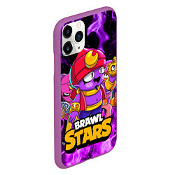 Чехол iPhone 11 Pro матовый BRAWL STARS GENE, цвет: 3D-фиолетовый — фото 2