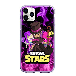 Чехол iPhone 11 Pro матовый BRAWL STARS MORTIS, цвет: 3D-светло-сиреневый