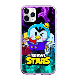 Чехол iPhone 11 Pro матовый BRAWL STARS MRP, цвет: 3D-сиреневый