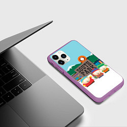 Чехол iPhone 11 Pro матовый Южный Парк, цвет: 3D-фиолетовый — фото 2