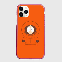Чехол iPhone 11 Pro матовый ЮЖНЫЙ ПАРК, цвет: 3D-малиновый