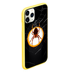 Чехол iPhone 11 Pro матовый Spider, цвет: 3D-желтый — фото 2