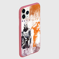 Чехол iPhone 11 Pro матовый Half life attack, цвет: 3D-малиновый — фото 2