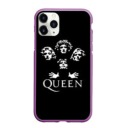 Чехол iPhone 11 Pro матовый QUEEN НА СПИНЕ, цвет: 3D-фиолетовый