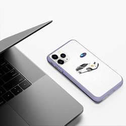 Чехол iPhone 11 Pro матовый SUBARU, цвет: 3D-светло-сиреневый — фото 2