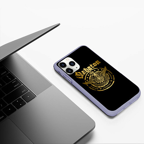 Чехол iPhone 11 Pro матовый SABATON / 3D-Светло-сиреневый – фото 3