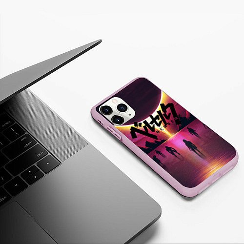 Чехол iPhone 11 Pro матовый BERSERK / 3D-Розовый – фото 3