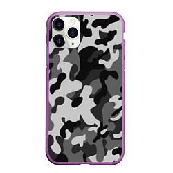 Чехол iPhone 11 Pro матовый ГОРОДСКОЙ КАМУФЛЯЖ, цвет: 3D-фиолетовый