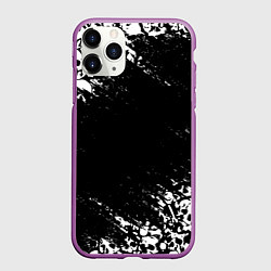 Чехол iPhone 11 Pro матовый БЕЛЫЕ ЧЕРЕПА, цвет: 3D-фиолетовый