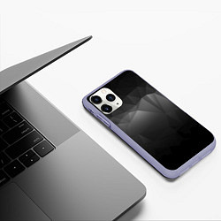 Чехол iPhone 11 Pro матовый GRAY GEOMETRY, цвет: 3D-светло-сиреневый — фото 2