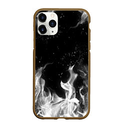 Чехол iPhone 11 Pro матовый БЕЛЫЙ ОГОНЬ, цвет: 3D-коричневый