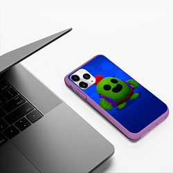 Чехол iPhone 11 Pro матовый BRAWL STARS, цвет: 3D-фиолетовый — фото 2