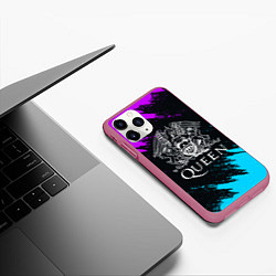 Чехол iPhone 11 Pro матовый QUEEN, цвет: 3D-малиновый — фото 2