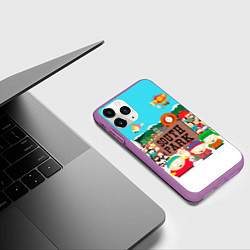 Чехол iPhone 11 Pro матовый South Park, цвет: 3D-фиолетовый — фото 2
