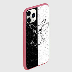Чехол iPhone 11 Pro матовый ПИКАЧУ, цвет: 3D-малиновый — фото 2