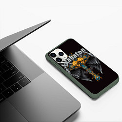 Чехол iPhone 11 Pro матовый SABATON, цвет: 3D-темно-зеленый — фото 2