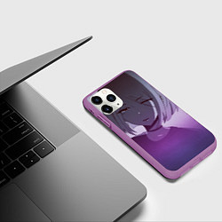 Чехол iPhone 11 Pro матовый Аниме, цвет: 3D-фиолетовый — фото 2
