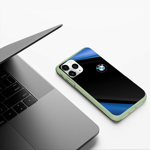 Чехол iPhone 11 Pro матовый BMW / 3D-Салатовый – фото 3