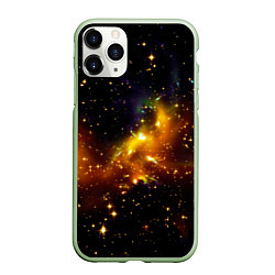 Чехол iPhone 11 Pro матовый STARS, цвет: 3D-салатовый