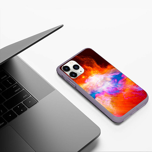 Чехол iPhone 11 Pro матовый Space / 3D-Серый – фото 3