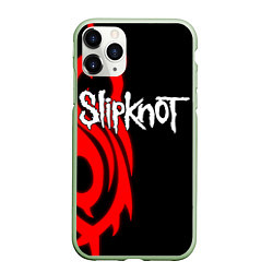 Чехол iPhone 11 Pro матовый Slipknot 7, цвет: 3D-салатовый