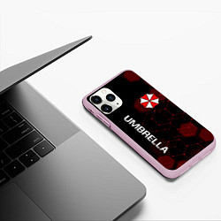 Чехол iPhone 11 Pro матовый UMBRELLA CORP, цвет: 3D-розовый — фото 2