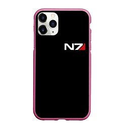 Чехол iPhone 11 Pro матовый MASS EFFECT N7, цвет: 3D-малиновый