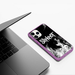 Чехол iPhone 11 Pro матовый SLIPKNOT, цвет: 3D-фиолетовый — фото 2