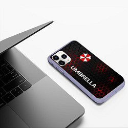 Чехол iPhone 11 Pro матовый UMBRELLA CORP, цвет: 3D-светло-сиреневый — фото 2