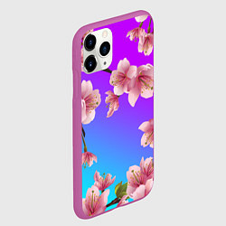 Чехол iPhone 11 Pro матовый САКУРА ВИШНЯ, цвет: 3D-фиолетовый — фото 2