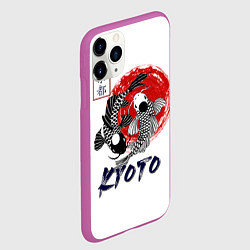 Чехол iPhone 11 Pro матовый Карпы Кои Киото, цвет: 3D-фиолетовый — фото 2