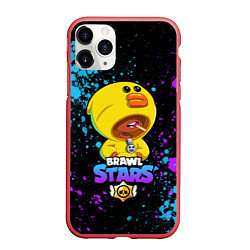 Чехол iPhone 11 Pro матовый BRAWL STARS SALLY LEON, цвет: 3D-красный