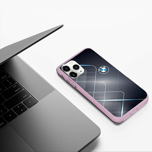 Чехол iPhone 11 Pro матовый BMW / 3D-Розовый – фото 3