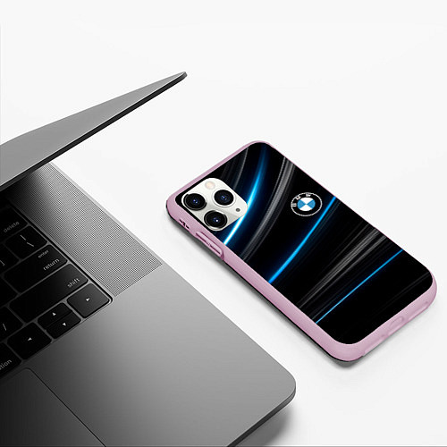 Чехол iPhone 11 Pro матовый BMW / 3D-Розовый – фото 3