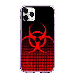 Чехол iPhone 11 Pro матовый BIOHAZARD, цвет: 3D-сиреневый