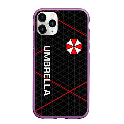 Чехол iPhone 11 Pro матовый UMBRELLA CORP, цвет: 3D-фиолетовый