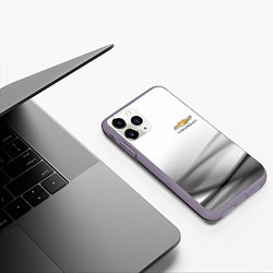 Чехол iPhone 11 Pro матовый CHEVROLET, цвет: 3D-серый — фото 2
