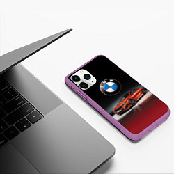 Чехол iPhone 11 Pro матовый BMW, цвет: 3D-фиолетовый — фото 2