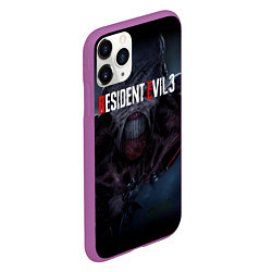 Чехол iPhone 11 Pro матовый Resident evil 3 remake, цвет: 3D-фиолетовый — фото 2