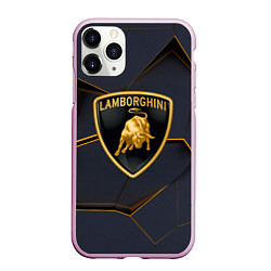 Чехол iPhone 11 Pro матовый Lamborghini, цвет: 3D-розовый