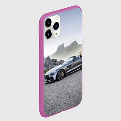 Чехол iPhone 11 Pro матовый Mercedes V8 Biturbo, цвет: 3D-фиолетовый — фото 2