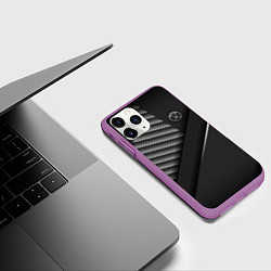 Чехол iPhone 11 Pro матовый FC Borussia, цвет: 3D-фиолетовый — фото 2