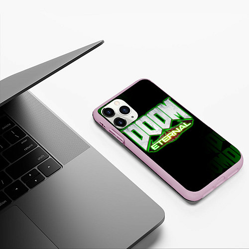 Чехол iPhone 11 Pro матовый DOOM: ETERNAL / 3D-Розовый – фото 3