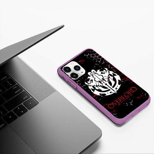 Чехол iPhone 11 Pro матовый OVERLORD / 3D-Фиолетовый – фото 3