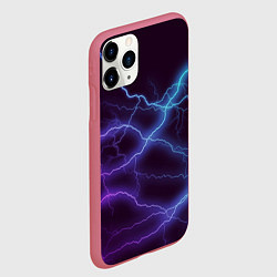 Чехол iPhone 11 Pro матовый МОЛНИЯ, цвет: 3D-малиновый — фото 2