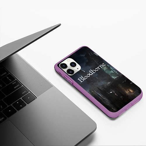 Чехол iPhone 11 Pro матовый Bloodborne / 3D-Фиолетовый – фото 3